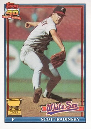 #299 Scott Radinsky - Chicago White Sox - 1991 Topps Baseball