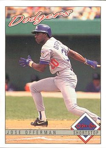 #299 Jose Offerman - Los Angeles Dodgers - 1993 O-Pee-Chee Baseball