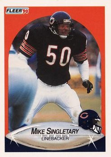 #299 Mike Singletary - Chicago Bears - 1990 Fleer Football