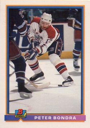 #299 Peter Bondra - Washington Capitals - 1991-92 Bowman Hockey