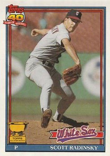 #299 Scott Radinsky - Chicago White Sox - 1991 O-Pee-Chee Baseball