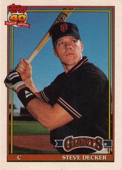 #29T Steve Decker - San Francisco Giants - 1991 Topps Traded Baseball