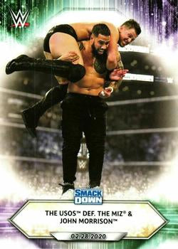 #29 The Usos def. The Miz & John Morrison - 2021 Topps WWE Wrestling