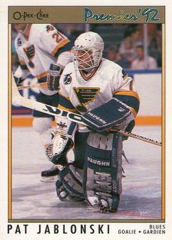 #29 Pat Jablonski - St. Louis Blues - 1991-92 O-Pee-Chee Premier Hockey