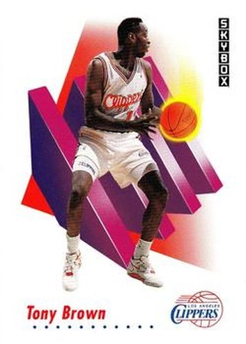#629 Tony Brown - Los Angeles Clippers - 1991-92 SkyBox Basketball