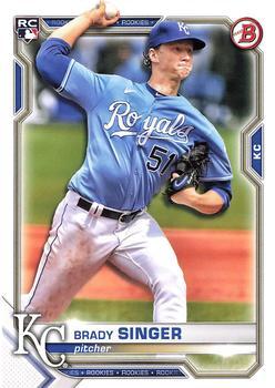 #29 Brady Singer - Kansas City Royals - 2021 Bowman Baseball