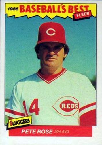 #29 Pete Rose - Cincinnati Reds - 1986 Fleer Baseball's Best Sluggers vs. Pitchers Baseball