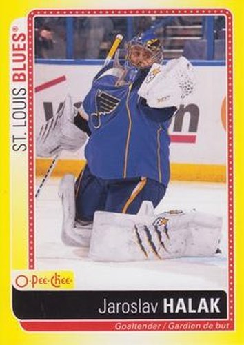 #S-HA Jaroslav Halak - St. Louis Blues - 2013-14 O-Pee-Chee Hockey - Stickers