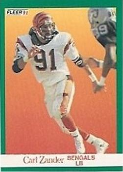 #29 Carl Zander - Cincinnati Bengals - 1991 Fleer Football