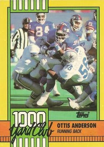 #29 Ottis Anderson - New York Giants - 1990 Topps Football - 1000 Yard Club