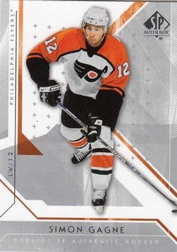 #29 Simon Gagne - Philadelphia Flyers - 2006-07 SP Authentic Hockey