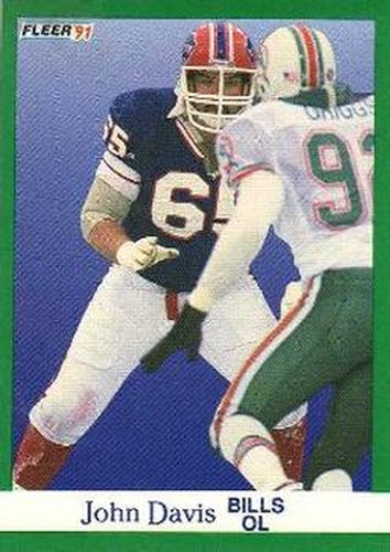 #2 John Davis - Buffalo Bills - 1991 Fleer Football