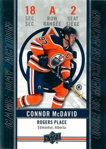 #GDA-2 Connor McDavid - Edmonton Oilers - 2018-19 Upper Deck Tim Hortons Hockey - Game Day Action