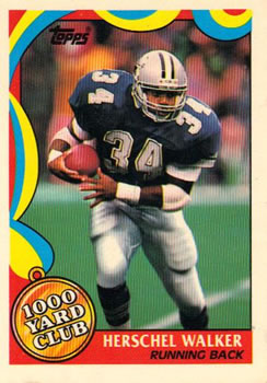 #2 Herschel Walker - Dallas Cowboys - 1989 Topps Football - 1000 Yard Club