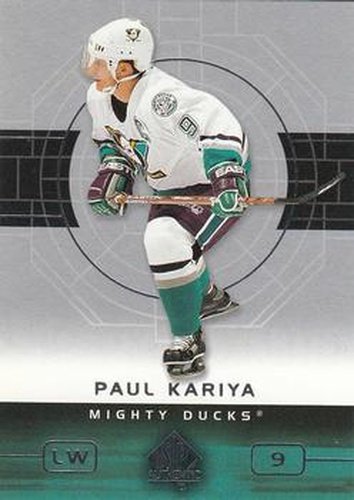 #2 Paul Kariya - Anaheim Mighty Ducks - 2002-03 SP Authentic Hockey