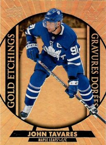 #G-2 John Tavares - Toronto Maple Leafs - 2020-21 Upper Deck Tim Hortons Hockey - Gold Etchings