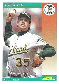 #300 Bob Welch - Oakland Athletics - 1992 Score Baseball