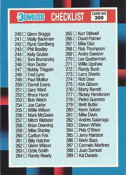 #300 Checklist 240-345 - 1988 Donruss Baseball