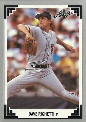 #301 Dave Righetti - San Francisco Giants - 1991 Leaf Baseball
