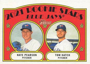 #301 Blue Jays 2021 Rookie Stars Nate Pearson / Tom Hatch - Toronto Blue Jays - 2021 Topps Heritage Baseball