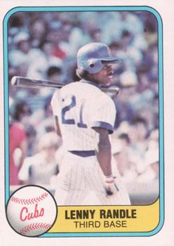 #301 Lenny Randle - Chicago Cubs - 1981 Fleer Baseball