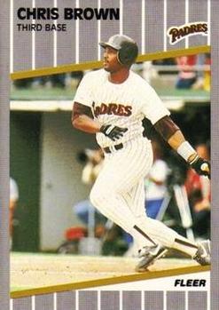 #301 Chris Brown - San Diego Padres - 1989 Fleer Baseball