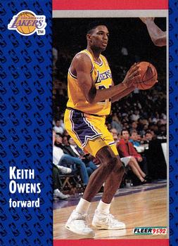 #302 Keith Owens - Los Angeles Lakers - 1991-92 Fleer Basketball