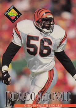#302 Ricardo McDonald - Cincinnati Bengals - 1994 Pro Line Live Football