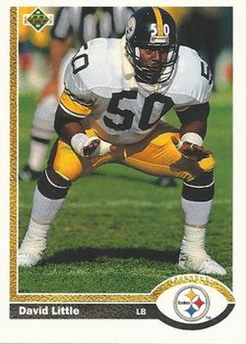 #302 David Little - Pittsburgh Steelers - 1991 Upper Deck Football