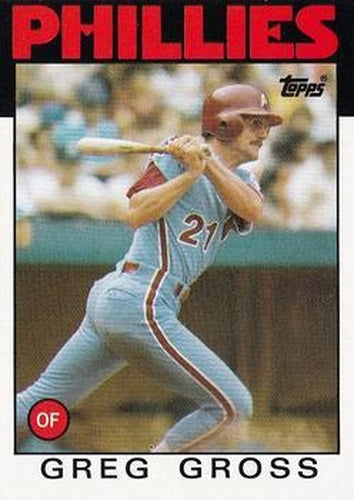 #302 Greg Gross - Philadelphia Phillies - 1986 Topps Baseball