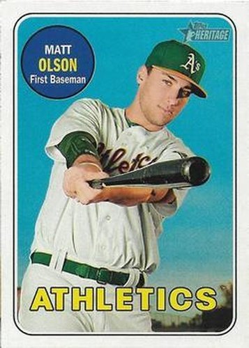 #302 Matt Olson - Oakland Athletics - 2018 Topps Heritage Baseball