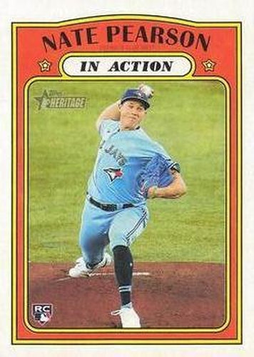 #302 Nate Pearson - Toronto Blue Jays - 2021 Topps Heritage Baseball