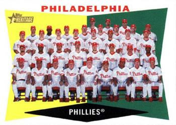 #302 Philadelphia Phillies - Philadelphia Phillies - 2009 Topps Heritage Baseball