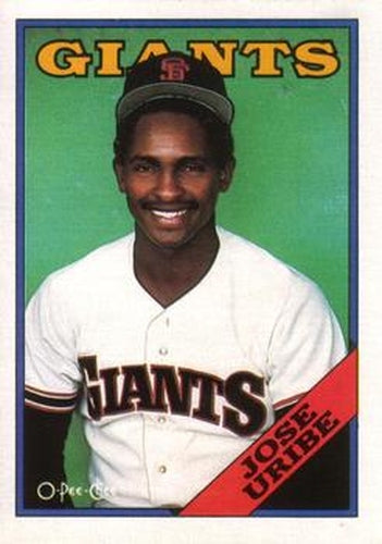 #302 Jose Uribe - San Francisco Giants - 1988 O-Pee-Chee Baseball