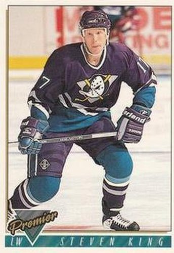 #303 Steven King - Anaheim Mighty Ducks - 1993-94 Topps Premier Hockey