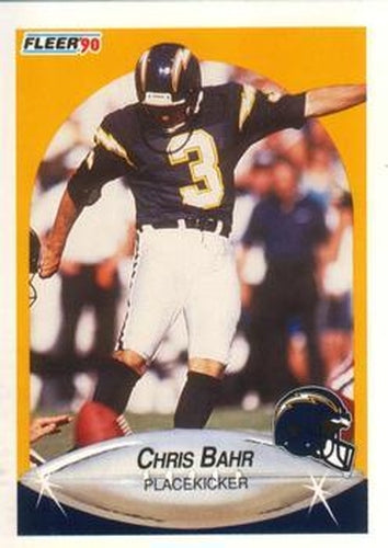 #303 Chris Bahr - San Diego Chargers - 1990 Fleer Football
