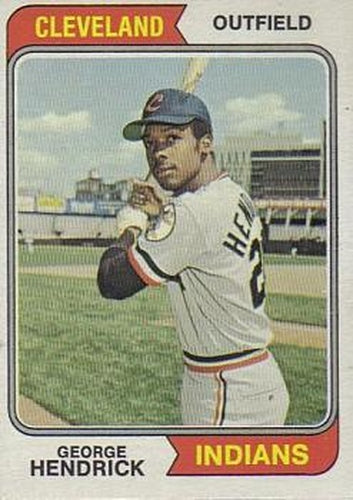 #303 George Hendrick - Cleveland Indians - 1974 Topps Baseball