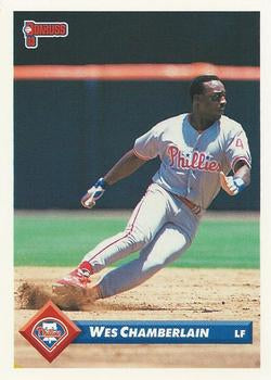 #304 Wes Chamberlain - Philadelphia Phillies - 1993 Donruss Baseball