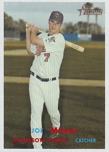 #304 Joe Mauer - Minnesota Twins - 2006 Topps Heritage Baseball
