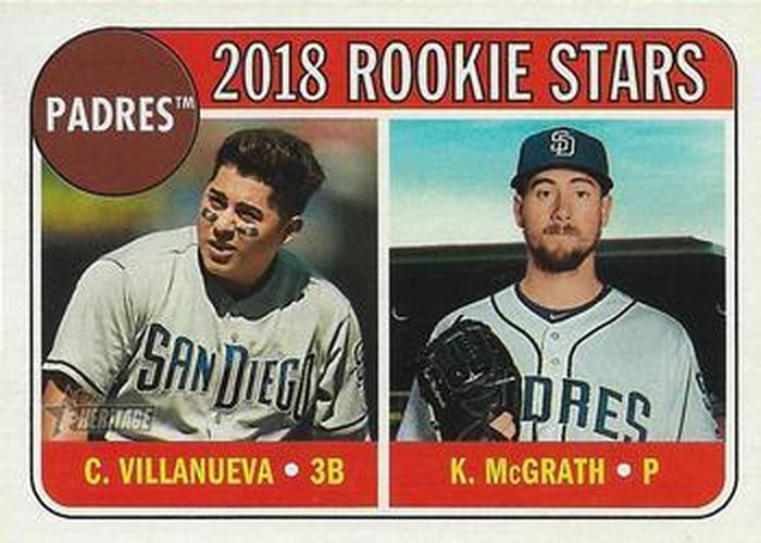 #304 Christian Villanueva / Kyle McGrath - San Diego Padres - 2018 Topps Heritage Baseball