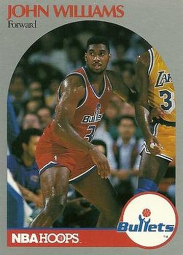#304 John Williams - Washington Bullets - 1990-91 Hoops Basketball