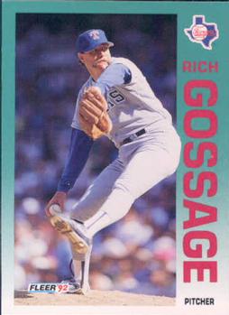 #305 Rich Gossage - Texas Rangers - 1992 Fleer Baseball