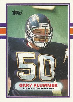 #305 Gary Plummer - San Diego Chargers - 1989 Topps Football