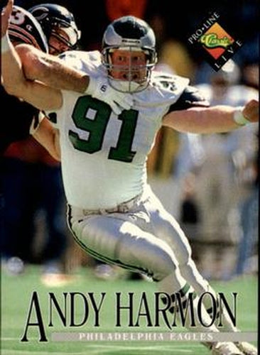 #305 Andy Harmon - Philadelphia Eagles - 1994 Pro Line Live Football