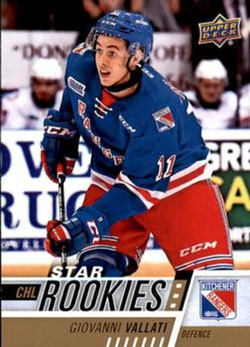 #305 Giovanni Vallati - Kitchener Rangers - 2017-18 Upper Deck CHL Hockey