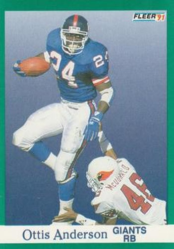 #305 Ottis Anderson - New York Giants - 1991 Fleer Football