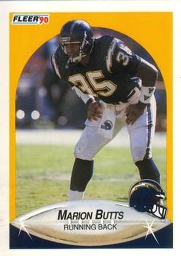 #305 Marion Butts - San Diego Chargers - 1990 Fleer Football