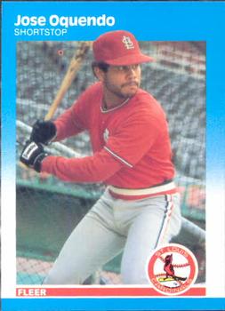 #305 Jose Oquendo - St. Louis Cardinals - 1987 Fleer Baseball