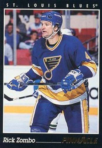 #306 Rick Zombo - St. Louis Blues - 1993-94 Pinnacle Hockey