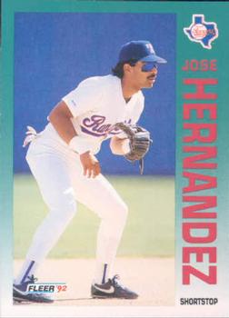 #307 Jose Hernandez - Texas Rangers - 1992 Fleer Baseball